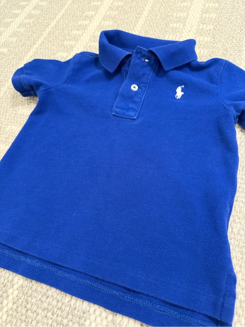 Ralph Lauren Baby Size 18 months Blue Polo Shirt - Nice Condition